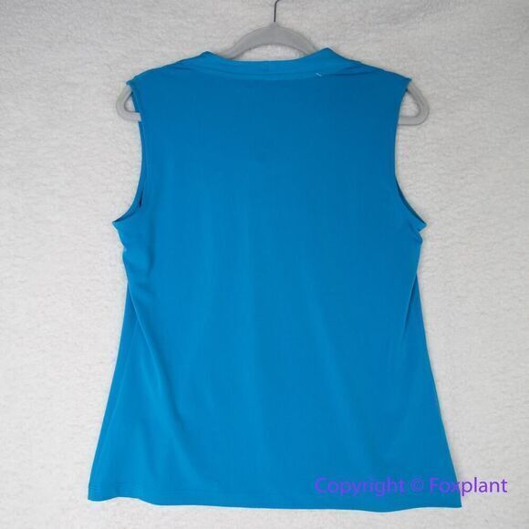 New! Calvin Klein Womens Twist-Front Top in‎ blue, size M - Picture 7 of 10